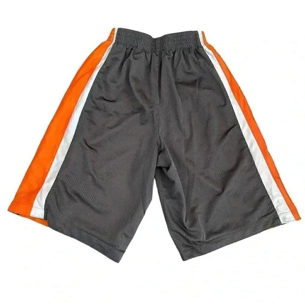 Gray Orange Double Sided Active Sporty Running Short Pants SZ S